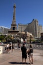 Eiffel Tower replica at the Paris Hotel and Casino in Las Vegas Royalty Free Stock Photo