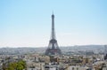 Eiffel Tower rises above the city of Paris