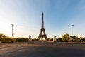 Eiffel Tower and river Seine at sunrise in Paris, France. Eiffel Royalty Free Stock Photo