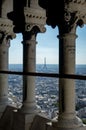 the Eiffel Tower from the Sacre Coeur de Paris Royalty Free Stock Photo