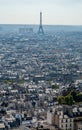 the Eiffel Tower from the Sacre Coeur de Paris Royalty Free Stock Photo