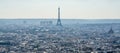 the Eiffel Tower from the Sacre Coeur de Paris Royalty Free Stock Photo