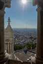 the Eiffel Tower from the Sacre Coeur de Paris Royalty Free Stock Photo