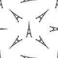 Eiffel Tower Seamless Background. French Pattern