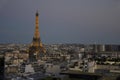 Eiffel Tower seen from Arc de Triomphe, Paris, France