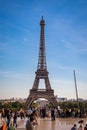 Eiffel Tower seen from Jardins du Trocadero in Paris, France