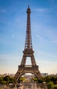 Eiffel Tower seen from Jardins du Trocadero in Paris, France