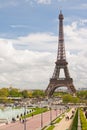 The Eiffel Tower seen from Trocadero, Paris, France