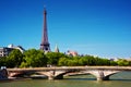 Eiffel Tower and Seine river, Paris, France. Royalty Free Stock Photo