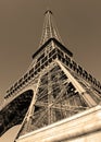 Eiffel Tower with sepia filter, Paris France