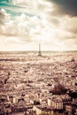 Eiffel tower in sepia, Paris, France