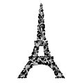 Eiffel Tower Silhouette .