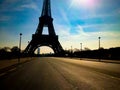 Eiffel Tower silhouette and the rooftops of Paris (Paris,France) Royalty Free Stock Photo