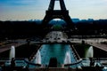 Eiffel Tower silhouette and the rooftops of Paris (Paris,France) Royalty Free Stock Photo
