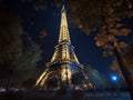 Eiffel Tower Sparkling Under Parisian Sky