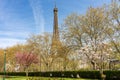 Eiffel Tower in spring, Paris, France Royalty Free Stock Photo