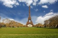 Eiffel Tower with spring park, Paris, France Royalty Free Stock Photo