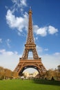 Eiffel Tower with spring park, Paris, France Royalty Free Stock Photo
