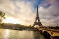 Eiffel Tower with spring tree in Paris, France Royalty Free Stock Photo