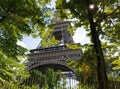 Eiffel tower in summertime