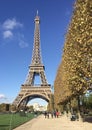 Eiffel Tower on a sunny autumn day