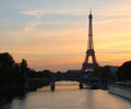 Eiffel tower sunrise, paris