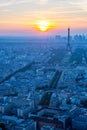 Eiffel Tower sunset Royalty Free Stock Photo