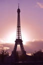 Eiffel tower, sunset, paris Royalty Free Stock Photo