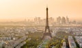 The Eiffel tower at sunset in Paris Royalty Free Stock Photo