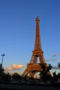 Eiffel Tower in sunset