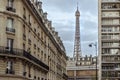 Eiffel Tower surrounded by buildings