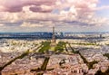 Eiffel Tower tilt-shift from Montparnasse tower