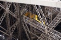 Eiffel Tower or Tour Eiffel is a wrought iron lattice tower on the Champ de Mars in Paris, France Royalty Free Stock Photo