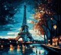 Eiffel tower Tourist Attraction Paris France Landmark Object Building Iron Famous Europe Architecture Construction Dark