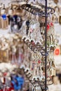 Eiffel tower trinkets in Paris, France Royalty Free Stock Photo