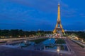 The Eiffel Tower Trocadero Fountain Paris Night