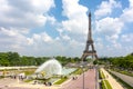 Eiffel Tower and Trocadero fountains, Paris, France Royalty Free Stock Photo
