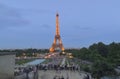 Eiffel Tower in the twilight light, Paris, France.