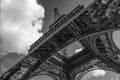 The Eiffel Tower, view from below, Paris Royalty Free Stock Photo