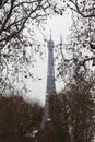 The Eiffel tower, view from Champ de Mars, Paris Royalty Free Stock Photo