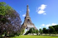The Eiffel Tower view from the Champ de Mars, Paris, France Royalty Free Stock Photo