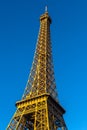 Eiffel Tower view from Champ de Mars. Paris, France, Winter Royalty Free Stock Photo