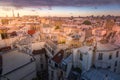 Eiffel tower view from Montparnasse at sunset from above, Paris, France Royalty Free Stock Photo