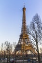 Eiffel Tower view at sunset, Paris