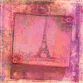 Eiffel tower - vintage abstract card Royalty Free Stock Photo