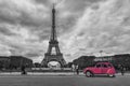 Eiffel Tower with vintage Car in Paris Royalty Free Stock Photo