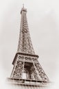 Eiffel Tower vintage photo. Royalty Free Stock Photo