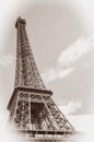 Eiffel Tower vintage photo.