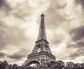 The Eiffel Tower. Vintage photo. Royalty Free Stock Photo