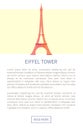 Eiffel Tower Web Page and Text Vector Illustration Royalty Free Stock Photo